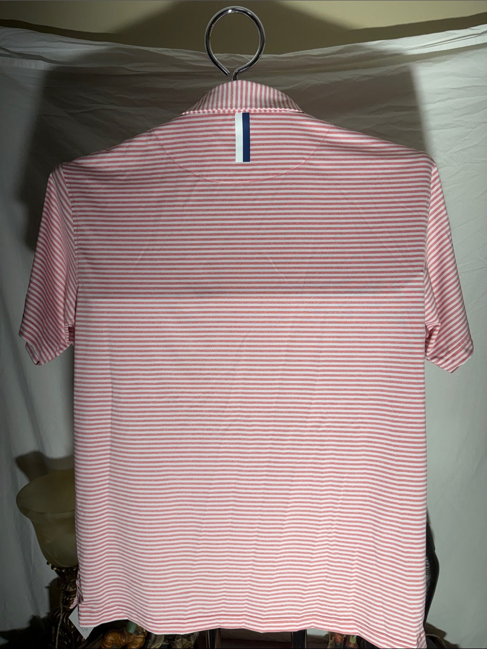 Rhoback Pink & White Striped Performance Polo - Picture 5 of 5